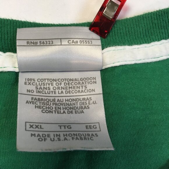 Mens 2XL Vintage Early 2000s Green Nike Tee With Embroidered Swoosh - Picture 7 of 10